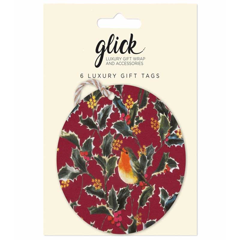 Glick Wine Holly Harmony Gift Tags (Pack of 6) image 0