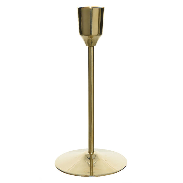 Brass Taper Candle Holder - 15.5cm, Gold image