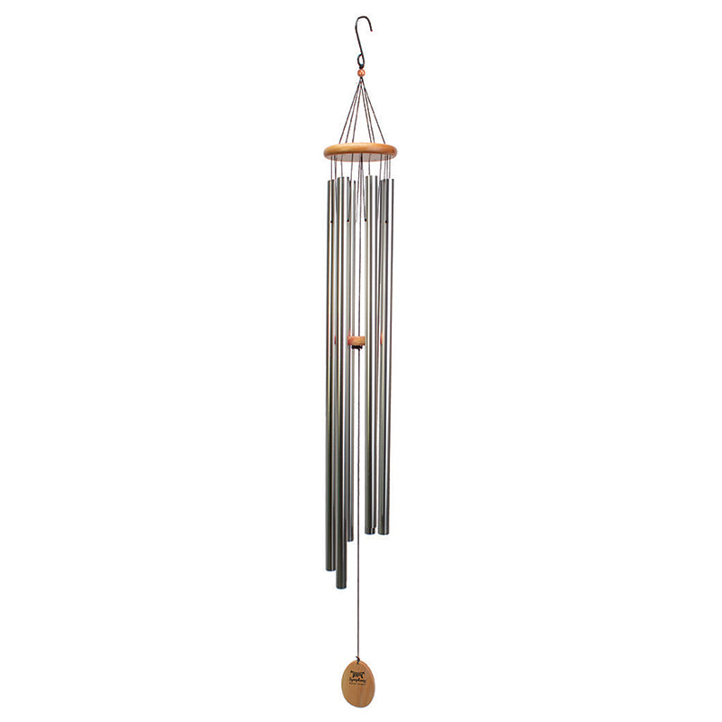 Symphony Wood and Aluminium Wind Chime with Silver Finish, Size 145cm image 0