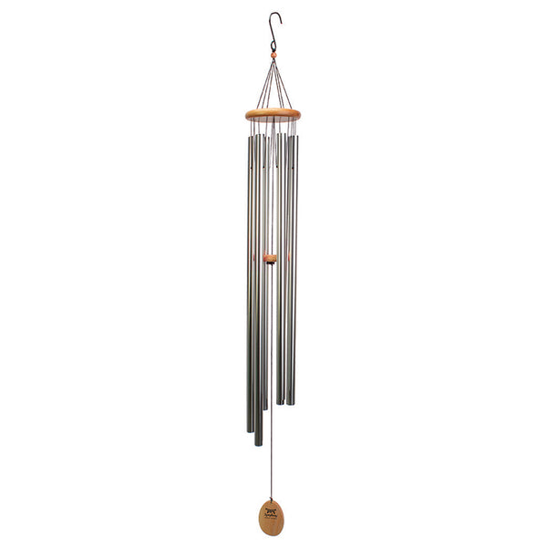 Symphony Wood and Aluminium Wind Chime with Silver Finish, Size 145cm image 1