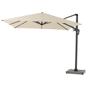 Bramblecrest Chichester 3 x 3m Square Cantilever Parasol in Sand with Granite Base &amp; Cover image 4