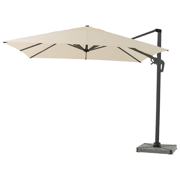Bramblecrest Chichester 3 x 3m Square Cantilever Parasol in Sand with Granite Base &amp; Cover image 4