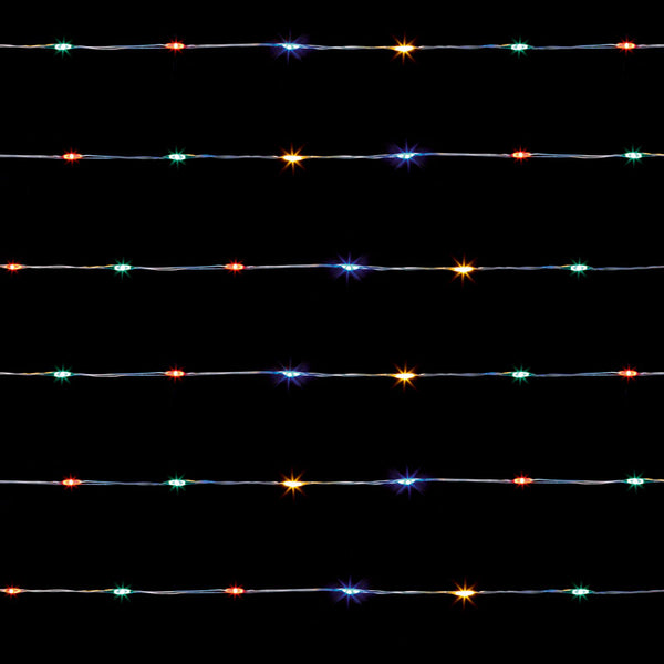 Premier 200 Multi-Action Battery Operated LED MICROBRIGHTS with Timer - Multi-Coloured image 2