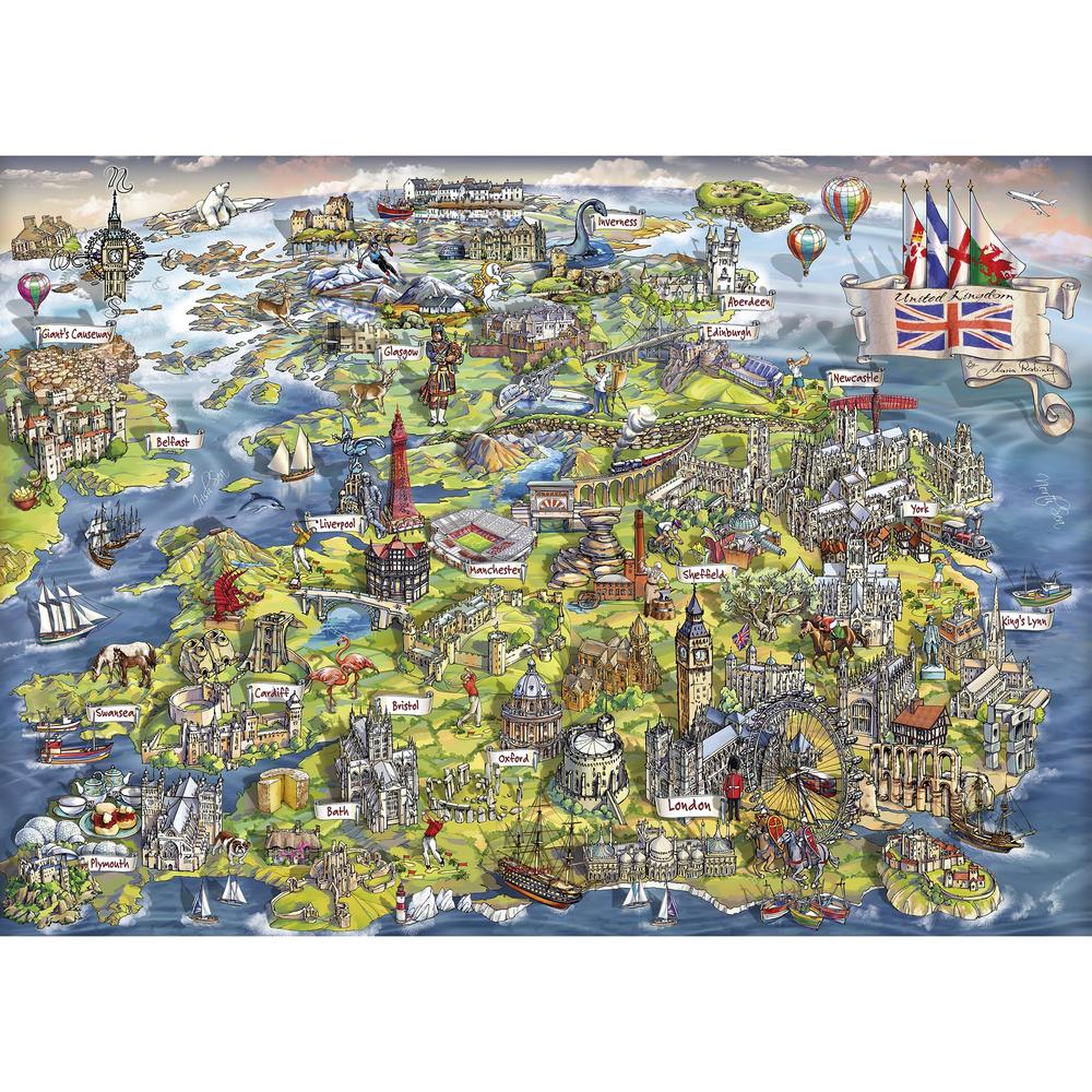Gibsons Beautiful Britain 1000 Piece Jigsaw Puzzle image 0