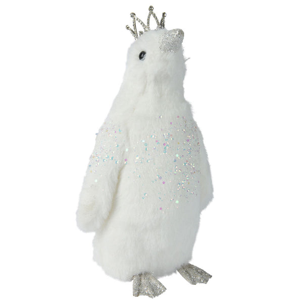Decoris White Penguin with Crown - 30cm image