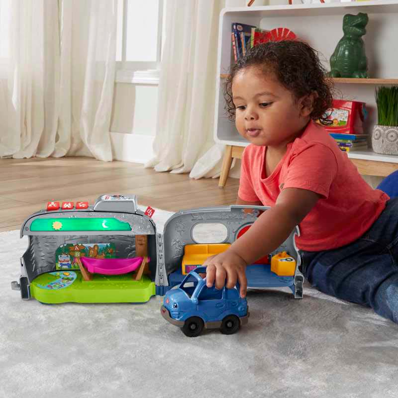 Fisher-Price Little People Light-Up Learning Camper Toddler Playset, Multilanguage Version image 0