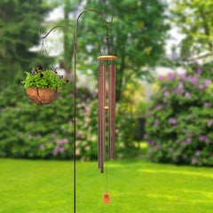 Symphony Wood and Aluminium Wind Chime with Bronze Finish, Size 145cm image 0