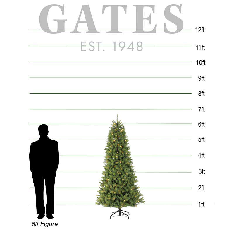 Puleo Kensington Fir Slim Pre-Lit Christmas Tree - 6.5ft image 0