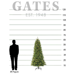 Puleo Kensington Fir Slim Pre-Lit Christmas Tree - 6.5ft image 1