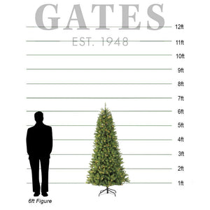 Puleo Kensington Fir Slim Pre-Lit Christmas Tree - 6.5ft