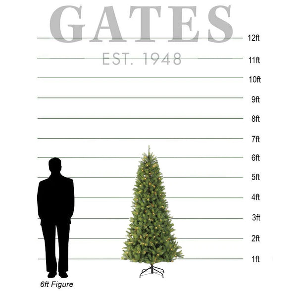 Puleo Kensington Fir Slim Pre-Lit Christmas Tree - 6.5ft