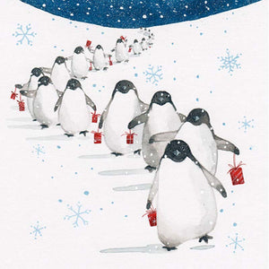 Woodmansterne Snow Waddle Christmas Card image 0