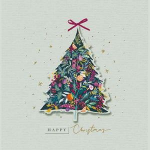 Ling Design Luxury Christmas Cards - Festive Fruits Tree (Pack of 5) image 0