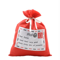 Festive Red & White Dear Santa Sack image 0