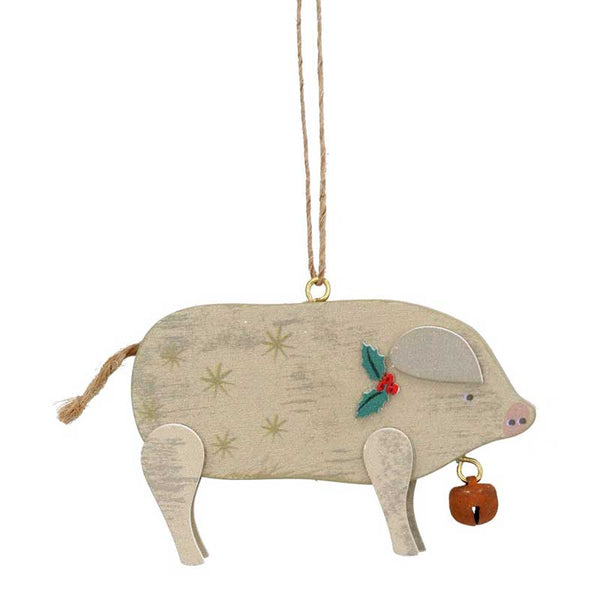 Gisela Graham Wood Pig (Assorted Designs) image 1