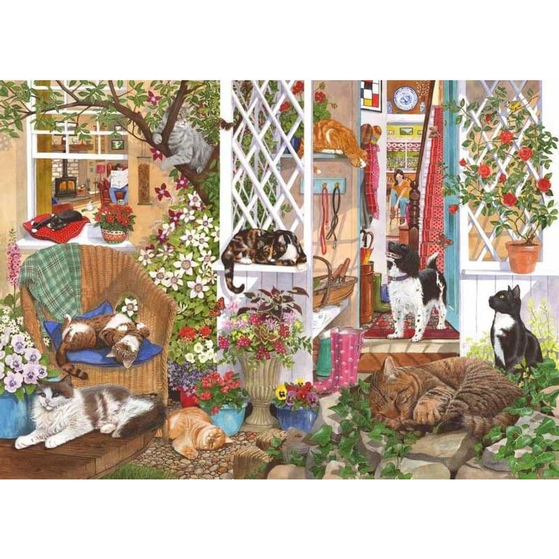 House Of Puzzles Feline Fine 1000 Piece Jigsaw Puzzle image 0