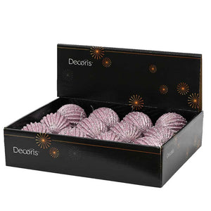 Decoris Foam Bauble in Lilac Breeze with Glitter image 1