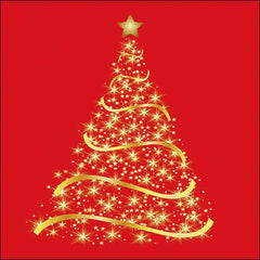 Ambiente Paper Napkins - Red Shining Tree (Pack of 20) image 0