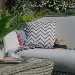 Bramblecrest Square Scatter Cushion, 45 x 45cm - Chevron Cocoa image 1