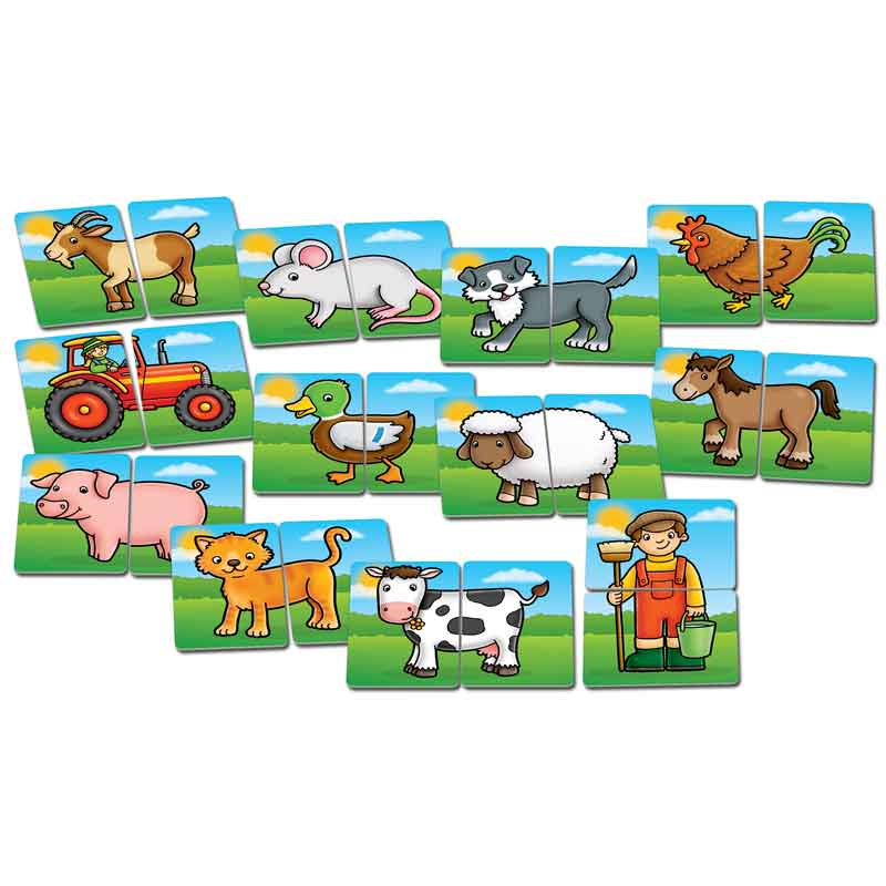 Orchard Toys Farmyard Heads & Tails Matching Game image 0