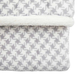 Kilburn & Scott Dogtooth Sherpa Throw in Silver image 3