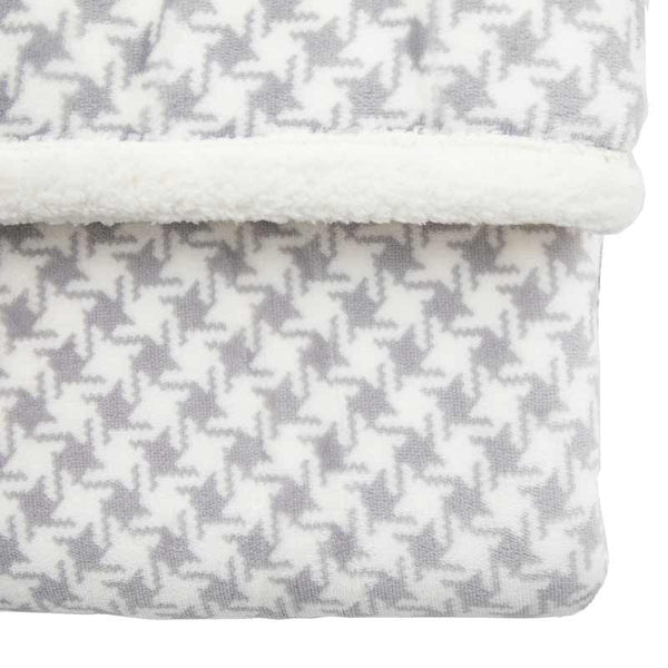 Kilburn & Scott Dogtooth Sherpa Throw in Silver image 3