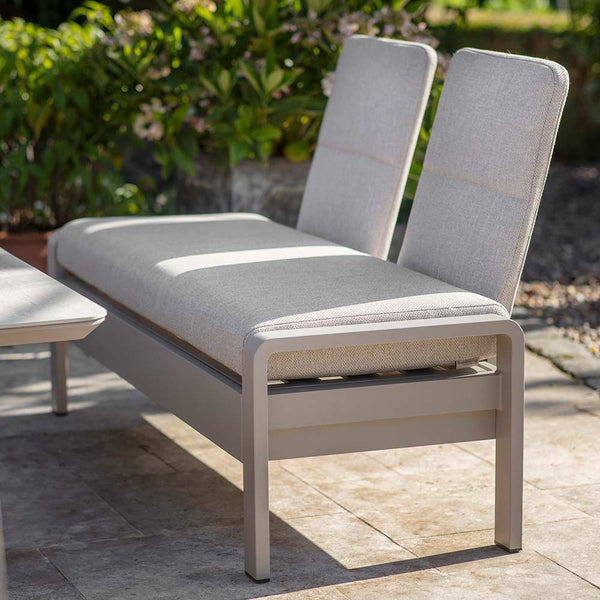 Bramblecrest Prague Modular L-Shape Sofa Set in Latte with Height-Adjustable Table (Seats 8) image 4