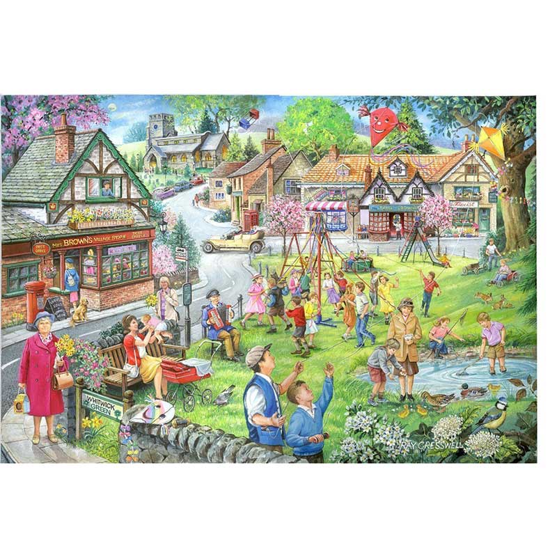 House of Puzzles Spring Green 1000 Piece Jigsaw Puzzle image 0