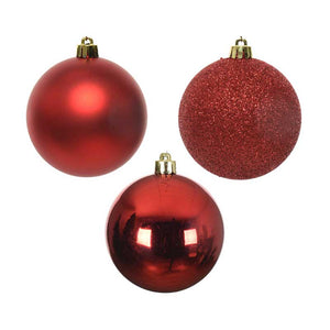 Decoris Shatterproof Baubles in Christmas Red (Pack of 34) image 2