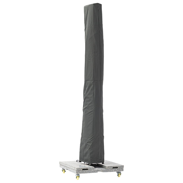 Bramblecrest Worcester 4 x 3m Rectangular Cantilever Parasol in Grey with LED, Granite Base &amp; Cover image 4