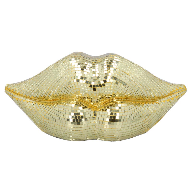 Gisela Graham Gold Mirror Lips image 0