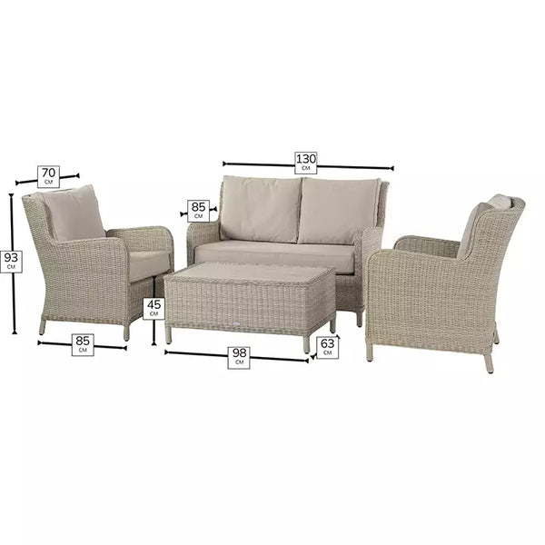 Bramblecrest Chedworth Garden Lounge Set in Sandstone Weave image 7