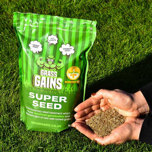 Grass Gains Super Seed Fast Growth Lawn Seed (1kg Pouch) image 0