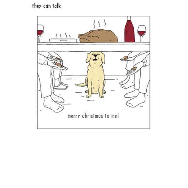 Woodmansterne Christmas Turkey Dog Christmas Card image 0