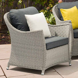 Bramblecrest Wentworth 2-Seat Sofa &amp; 2 Lounge Chairs Set in Pewter Rattan image 1