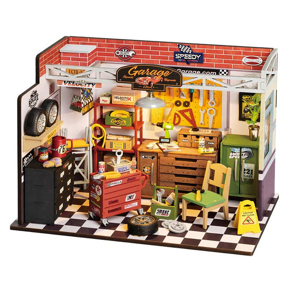 Robotime Garage Workshop DIY Miniature House image 0