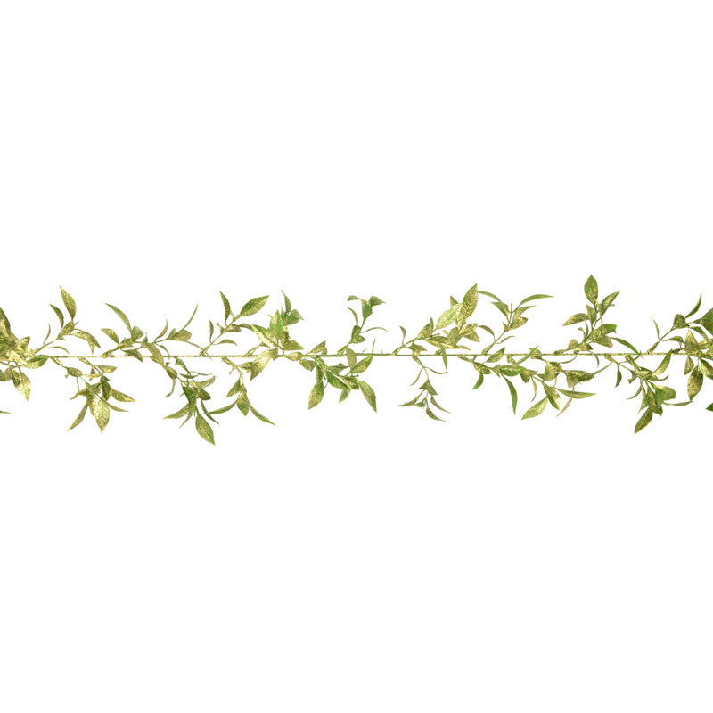 Floralsilk Green Sparkle Mini Leaf Garland image 0