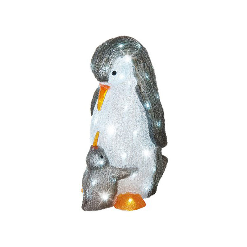 Lumineo LED Acrylic Penguin with Baby image 0