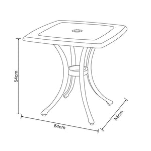 Hartman Capri Square Side Table in Antique Grey image 2
