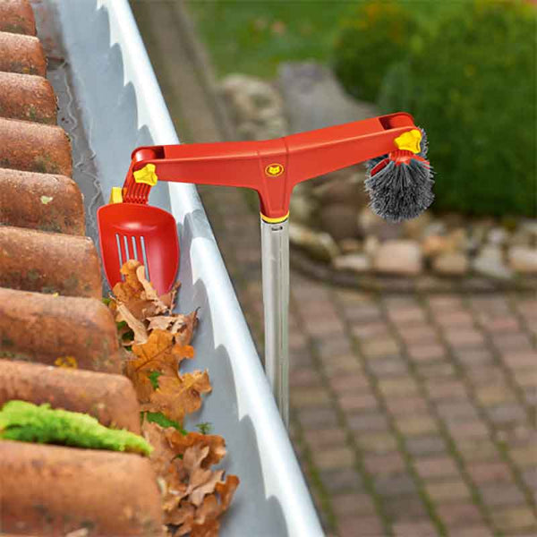 Wolf Garten multi-change Gutter Cleaner with Metal Telescopic Handle Set image 1
