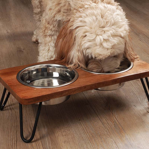 Zoon Wooden Double Diner Raised Bowls image 2