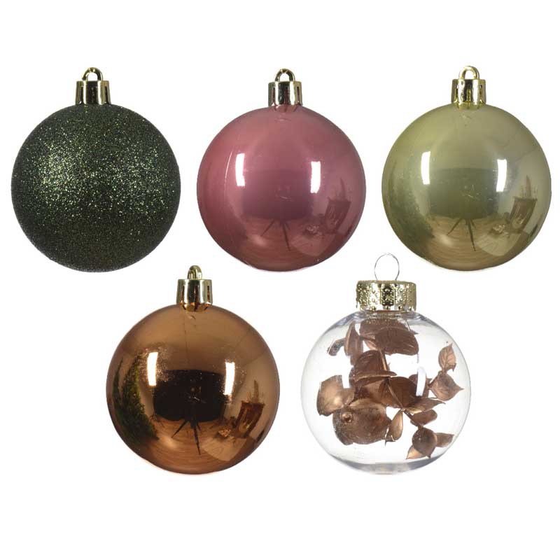 Decoris Shatterproof Bauble Mix in Assorted Colours (Pack of 20) image 0