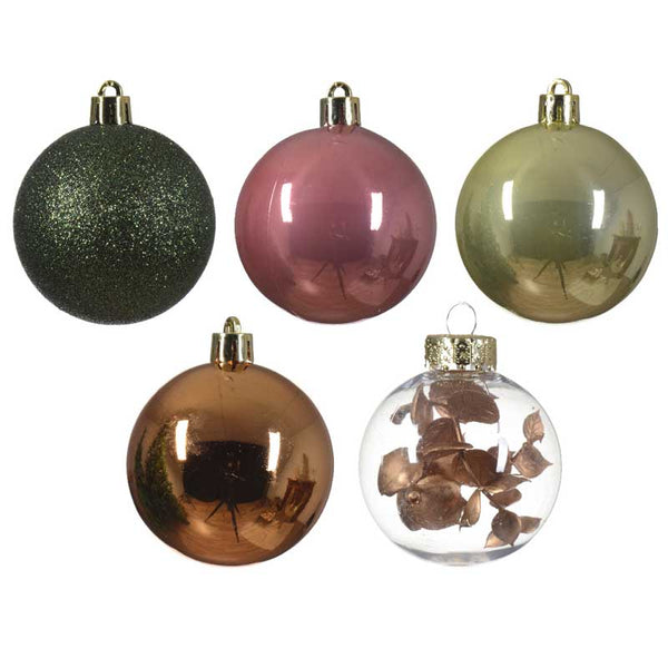 Decoris Shatterproof Bauble Mix in Assorted Colours (Pack of 20) image 1