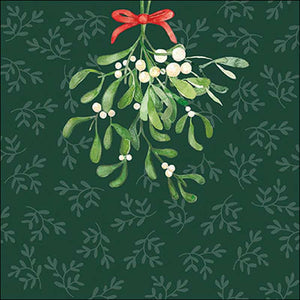 Ambiente Paper Napkins - Green Hanging Mistletoe (Pack of 20) image 0
