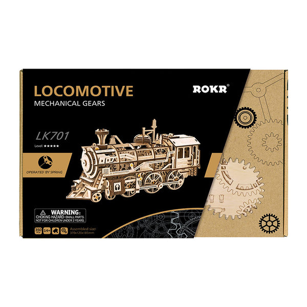Robotime Mechanical Gear Locomotive 3D Wooden Puzzle image 7