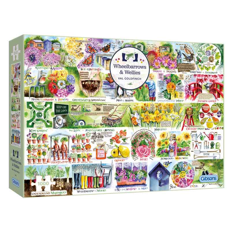 Gibsons Wheelbarrows & Wellies 1000 Piece Jigsaw Puzzle image 0