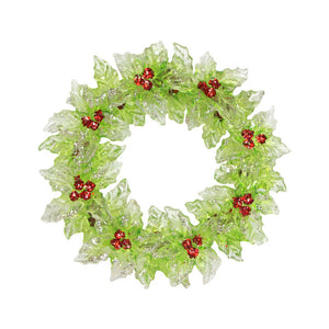 Gisela Graham Acrylic Holly Wreath image 0