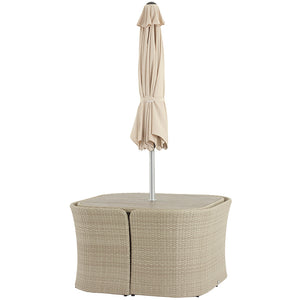 Bramblecrest Tetbury Nutmeg Tree-Free Balcony Set with 2.5m Parasol &amp; 15kg Base image 7