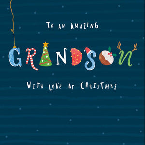 Woodmansterne Amazing Grandson Christmas Card image 0