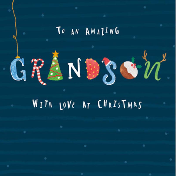Woodmansterne Amazing Grandson Christmas Card image 0